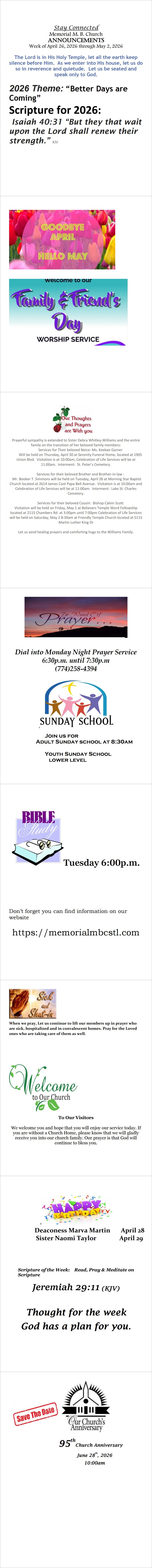 Announcements