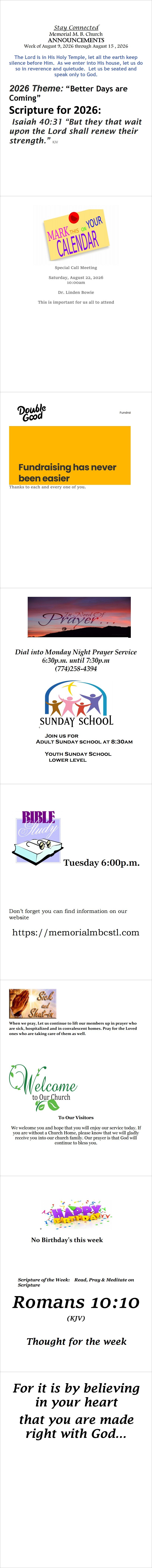 Announcements
