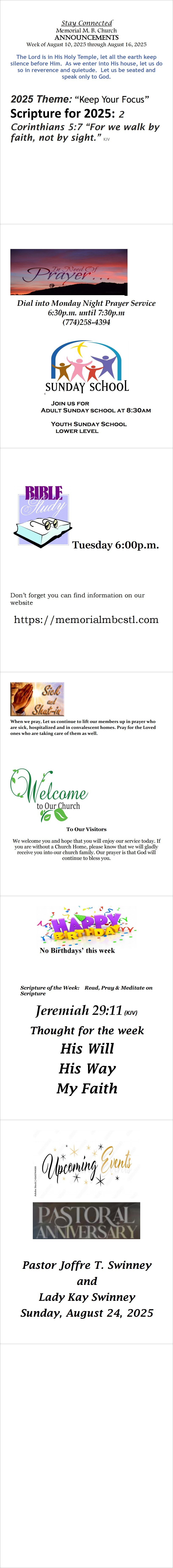 Announcements for 081025