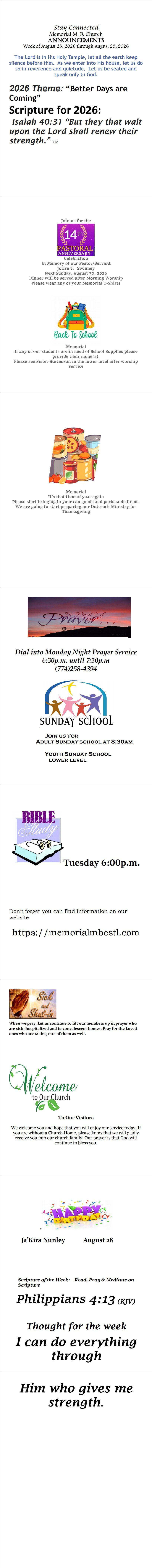 Announcements